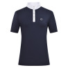 Kurzarm-Turnierpolo Imperial Riding Basic Damen - Marine