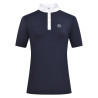 Kurzarm-Turnierpolo Imperial Riding Basic Glam Damen - Marine
