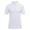 Kurzarm-Turnierpolo Imperial Riding Basic Glam Damen - Weiß