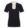 Damen-Turnierpolo kurzarm Imperial Riding Shine - Schwarz