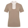Damen-Turnierpolo kurzarm Imperial Riding Shine - Stroh