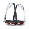Flex-On Steigbügel Iron-S Chrome IUG schwarz - Schwarz / Rot