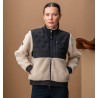 Horseware AA Lorenza Fleecejacke Damen mit Reißverschluss - Sand / Schwarz