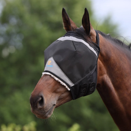 Shires FlyGuard Pro feines Netz-Fliegenmaske ohne Ohren