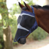 Shires FlyGuard Pro Fliegenschutzmaske aus feinem Netz ohne Ohren mit Nase - Marine