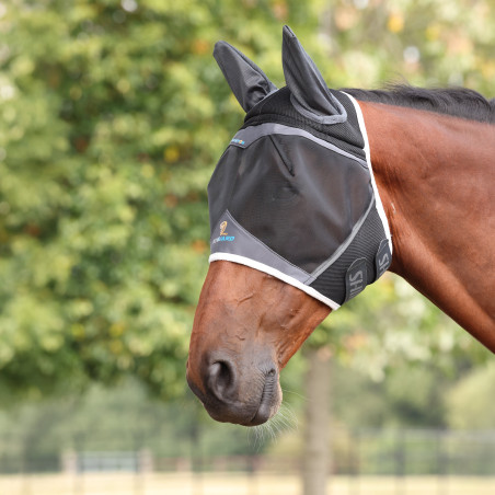 Shires FlyGuard Pro Air Motion Fliegenmaske mit Ohren