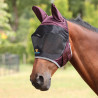 Shires FlyGuard Pro Deluxe Fliegenmaske mit Ohren - Schwarz Kirsche