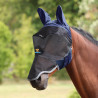 Shires FlyGuard Pro Deluxe Fliegenmaske mit Ohren und Nase - Marine