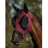 Weatherbeeta ComFiTec Luxe Stretch Fliegenschutzmaske mit Ohren und Nase - Bordeaux / Schwarz