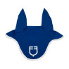 Fliegenhaube aus technischem Gewebe mit GP Equestro-Logo - Meer / Weiß