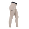 Damen-Leggings Equestro mit hoher Taille und Gürtelschlaufen - Oxford-Tan