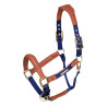 Gepolsterter Lederhalfter Shires Velociti Lusso - Marine
