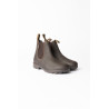 Jodhpur-Stiefeletten Horze Comfy aus Leder - Kastanienbraun Demitasse