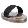 PVC-Striegel mit Griff Imperial Riding - Dunkles Metallic-Taupe