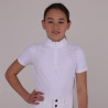 Turnierhemd Optima Qx Juniorreiter Shires Aubrion - Weiß
