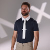 Herren-Turnierhemd mit Reißverschluss Optima MX Shires Aubrion - Marine