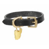 Flaches Lederhalsband für Hunde Shires Digby & Fox - Schwarz