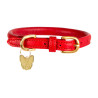Rundes Lederhundehalsband Shires Digby & Fox - Scharlachrot