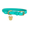 Rundes Lederhundehalsband Shires Digby & Fox - Blaugrün