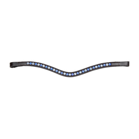 Blauer Stirnriemen mit Strass Shires Velociti Gara
