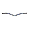 Blauer Stirnriemen mit Strass Shires Velociti Gara - Schwarz
