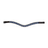 Blauer Stirnriemen mit Strass Shires Velociti Gara - Braun