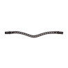 Shires Velociti Gara Stirnband mit schwarzen Strasssteinen - Braun