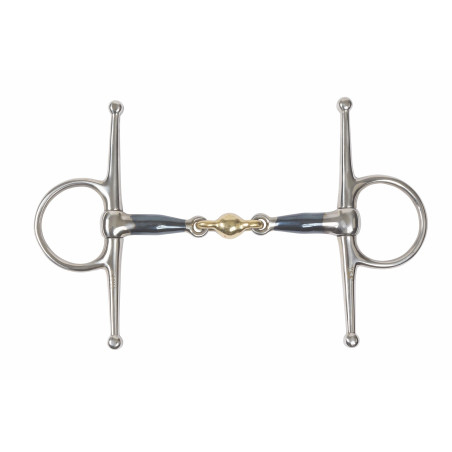 Shires Blaues Sweet-Iron-Wassertrense mit Olivenkopf und Pastille