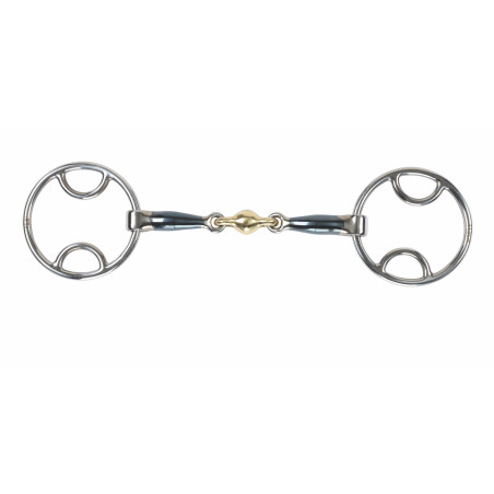 Shires Bevel-Gebiss Sweet Iron Blau mit Pastille