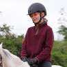 Aubrion Shires Core Jugend-Reitpullover mit halbem Reißverschluss aus Fleece - Bordeaux