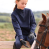 Shires Aubrion Reitpullover mit Viertelreißverschluss für junge Reiter - Mitternacht