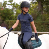 Kurzarm-Unterziehshirt Equestrian junger Reiter Shires Aubrion - Mitternacht