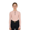 Base Layer Equestro Trainingsshirt mit langen Ärmeln für Mädchen - Rosa Camée
