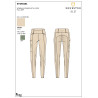 Damen-Leggings Equestro mit hoher Taille und Gürtelschlaufen - Kopfsteinpflaster