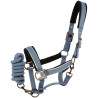 Halfter + Führstrick Equithème Coco - Blau