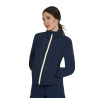 Damen-Softshell mit Logo auf dem Rücken - Marineblazer