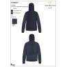 Damen-Funktionshoodie mit Kapuze und Micro-Mesh-Einsätzen - Marineblazer