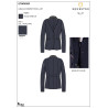 Damen-Turnierjacke mit Reißverschluss und Knöpfen - Marineblazer