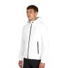Herren-Kapuzenpullover mit verstellbarer Kapuze und Reißverschluss - Weiß