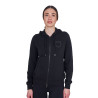 Damen-Hoodie mit verstellbarer Kapuze und Reißverschluss - Schwarz