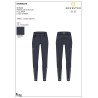 Damenreithose mit Vollgrip, hoher Bund, Logo aus Strass - Marineblazer