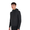 Herren-Technik-Hoodie mit Kapuze und Micro-Mesh-Einsätzen - Schwarz