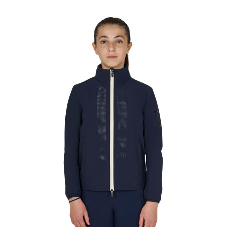 Unisex-Kinder-Softshell mit Logo auf dem Rücken