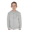 Kinder Unisex Hoodie mit Frontreißverschluss - Graue Mischung