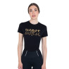 Damen-T-Shirt Horse Love aus Baumwolle - Schwarz