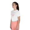 Mädchen-T-Shirt Horse Team aus Baumwolle - Weiß
