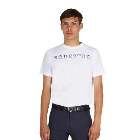 Basic Herren-T-Shirt mit Schriftzug auf der Brust