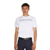 Basic Herren-T-Shirt mit Schriftzug auf der Brust - Weiß