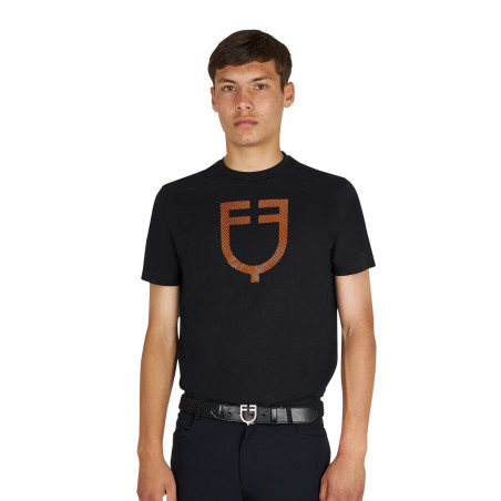 Basic-Herren-T-Shirt mit glänzendem Logo
