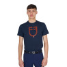 Basic-Herren-T-Shirt mit glänzendem Logo - Marine / Marine